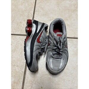 Vintage Y2k Nike Shox Turbo VII Shoes Youth 3.5 Gray Red Running Sneakers boys